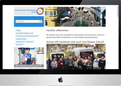 Innung Sanitär und Heizung Aalen, Typo3