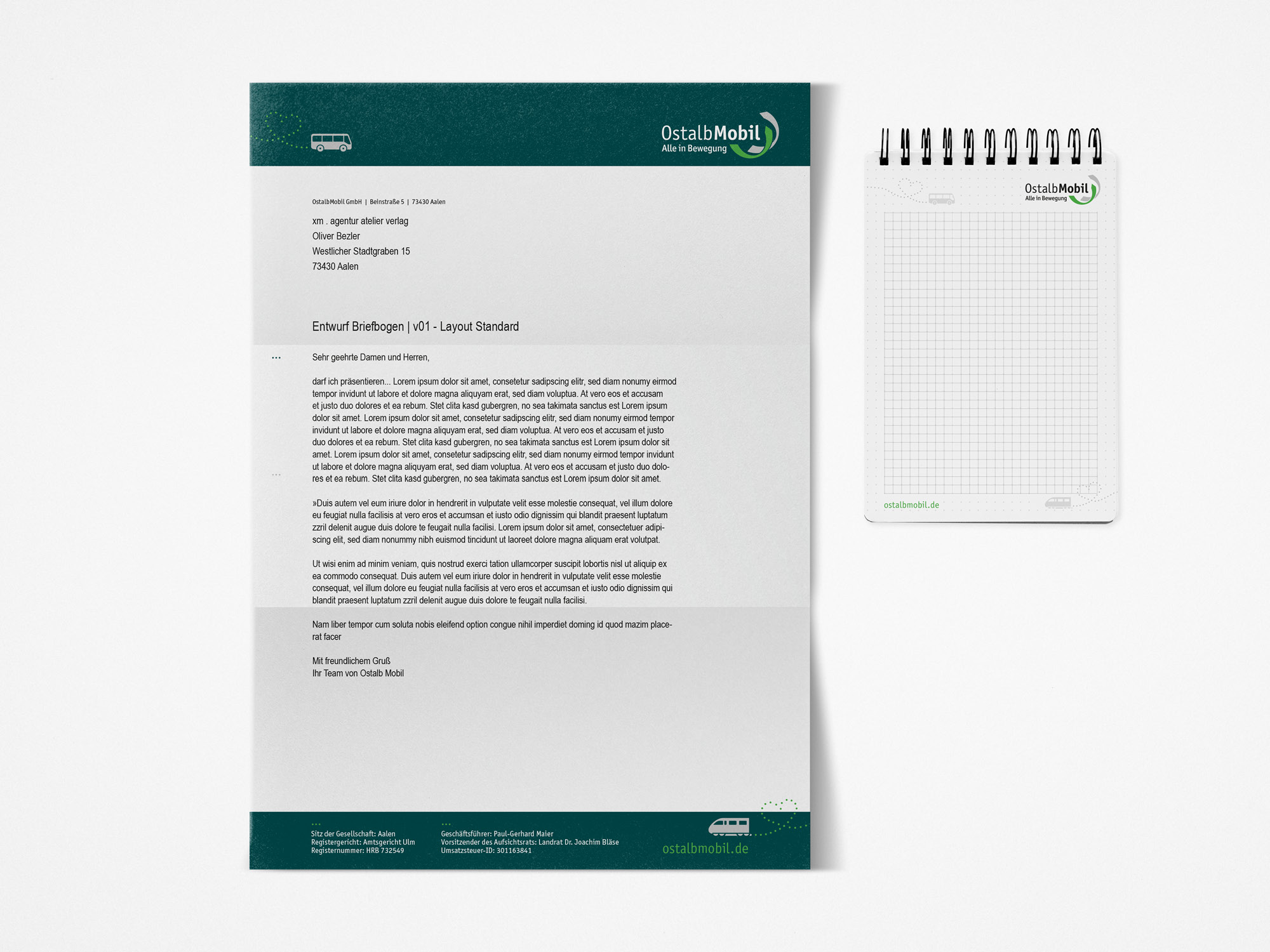 xm - Ostalb Mobil - Geschäftsausstattung - Briefbogen - 2022 - 01