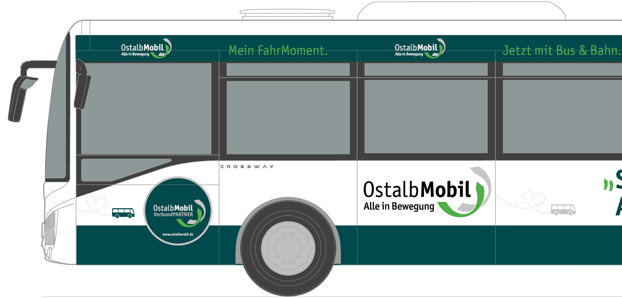 xm - Ostalb Mobil - Grafikelement - Busbeschriftung - 2022 - 01