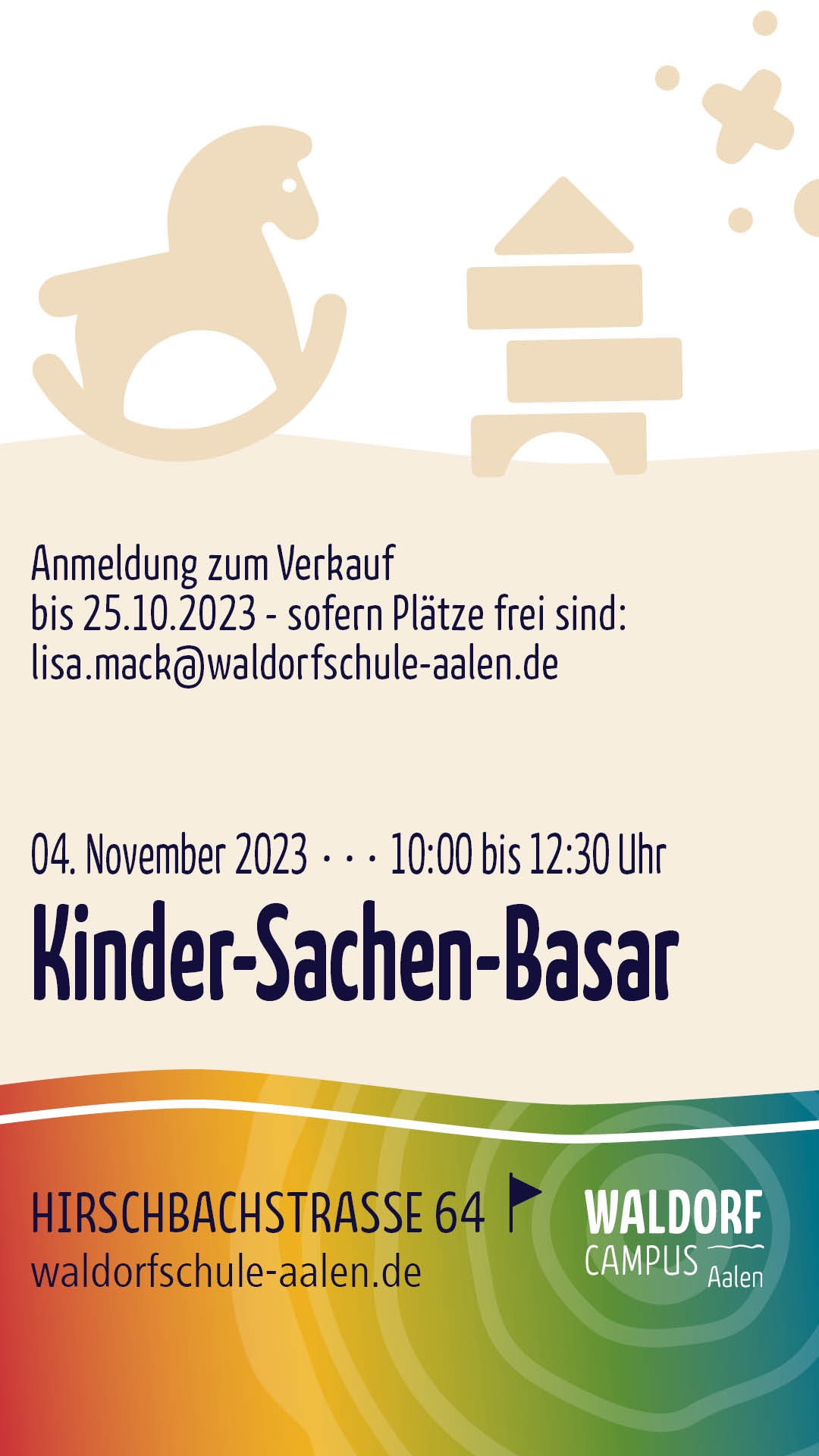 FWS - Story - KinderSachenBasar 2023-09 - Anmeldung